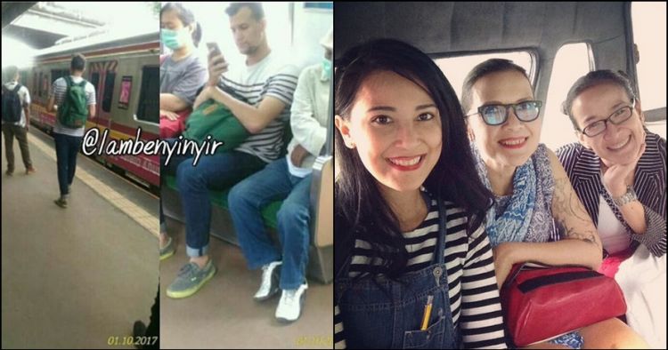 9 Potret Artis yang Mau Naik KRL Hingga Makan Pakai Cobek