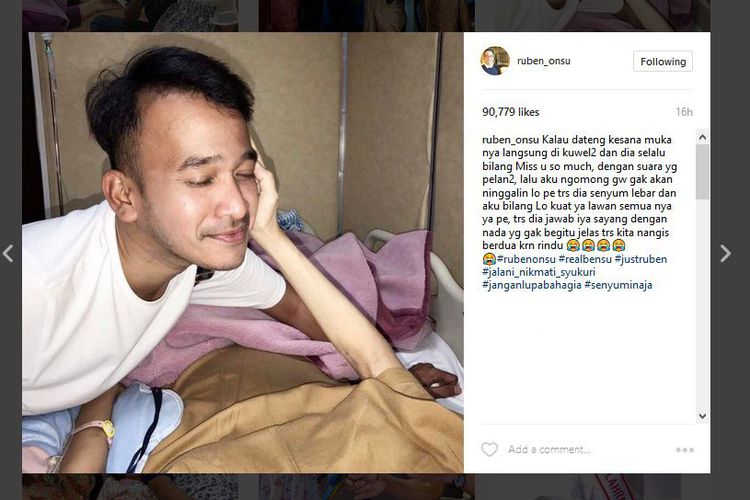 Bagian Tubuh Ruben Onsu yang Satu Ini Selalu Dielus-elus Julia Perez Saat Menjenguk Ke Rumah Sakit