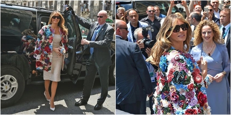 Harga Setara 20 Kali Gaji Jokowi Jaket 3D Melania Trump Diprotes
