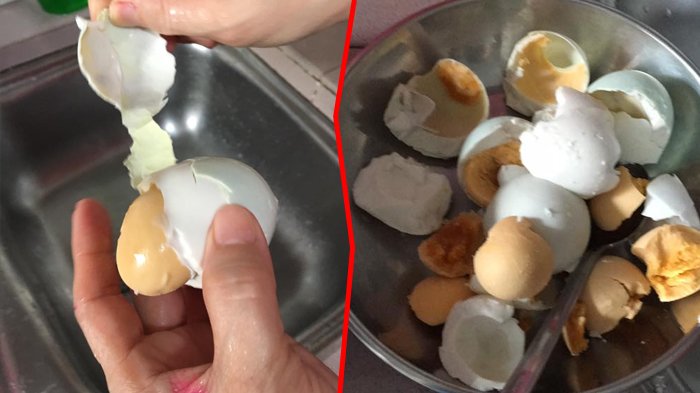 Telur Asin Juga Ada yang Palsu, Dilempar Gak Pecah Malah Memantul