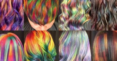 Rambut Pelangi dengan Efek Hologram Memukau
