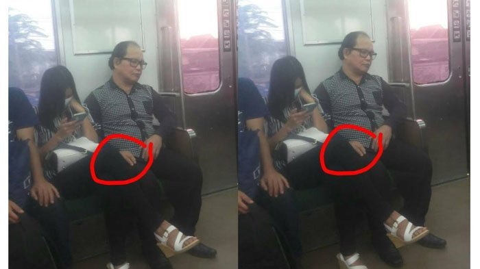 Terekam Penumpang Wanita Pergoki Bapak Aneh Saat Bangun Tidur