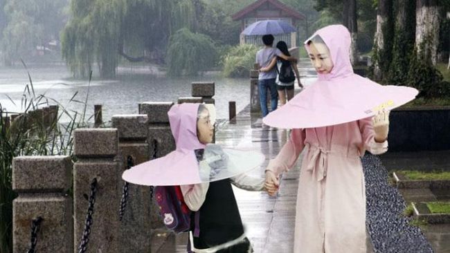 INOVASI TERBARU DARI CHINA JAS HUJAN PAYUNG, TAMPILAN YANG UNIK