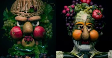 Karya Seni Unik Dari Susunan Buah-buahan dan Sayuran