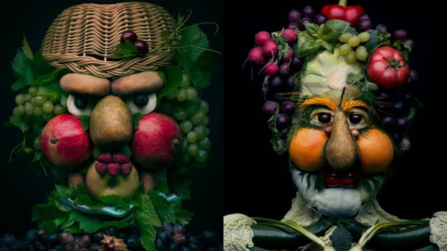 Karya Seni Unik Dari Susunan Buah-buahan dan Sayuran