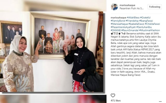 MARISSA HAQUE JIKA ADA YANG TERSINGGUNG SAYA MOHON MAAF