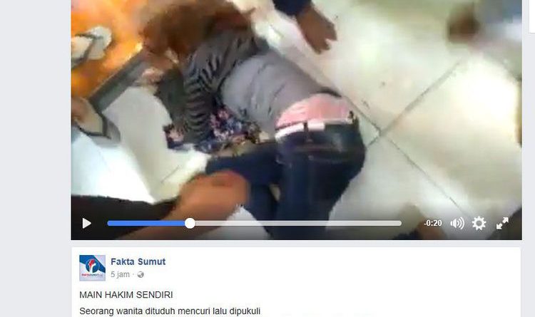 Dituduh Mencuri di Toko Emas Dihakimi Masa Sampai Diinjak-injak
