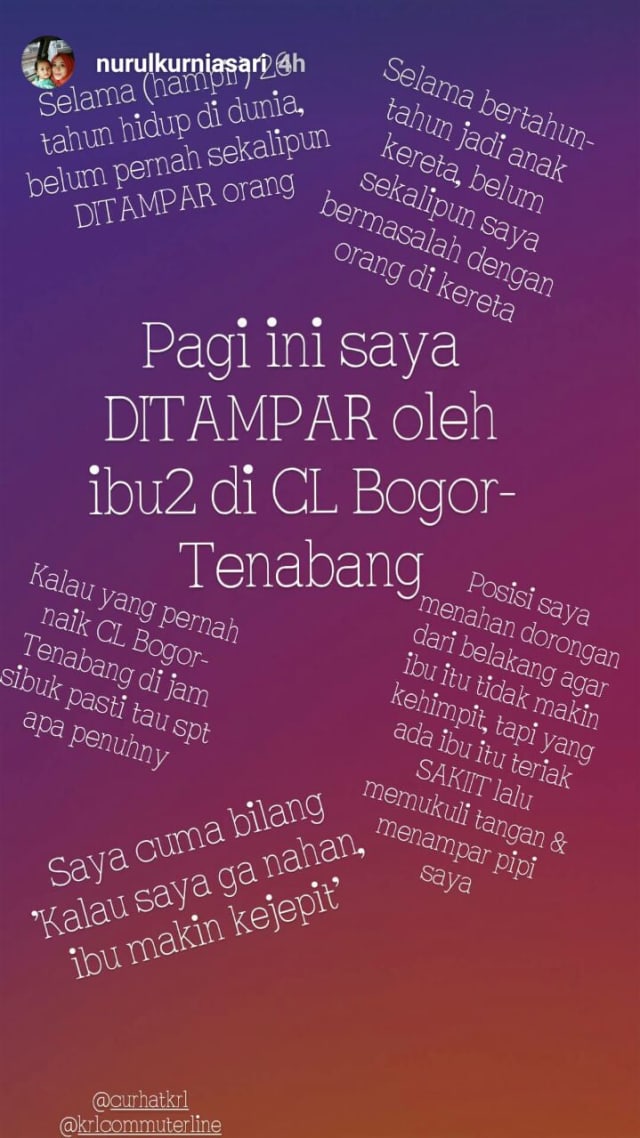 Heboh Seorang Ibu Menampar Penumpang di KRL yang Penuh Sesak
