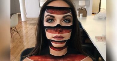 Menggunakan Makeup Seniman Inggris Ciptakan Ilusi Optik