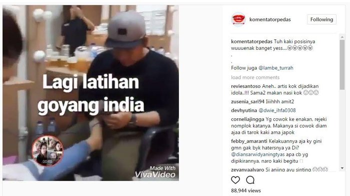 Netizen Ilfeel, Ayu Ting Ting Taro Kaki di Selangkangan Cowok