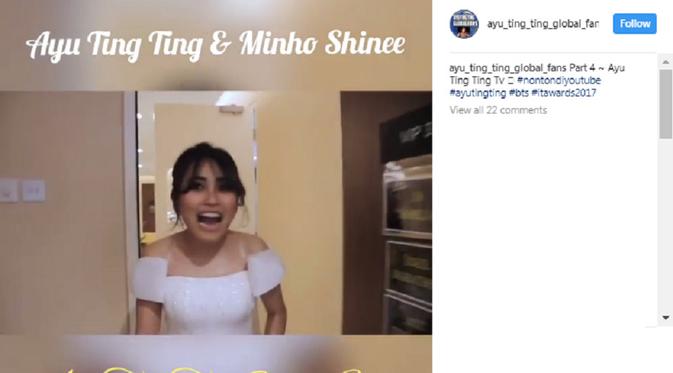 Ayu Ting Ting Kegirangan Setelah Foto Bareng Minho SHINee