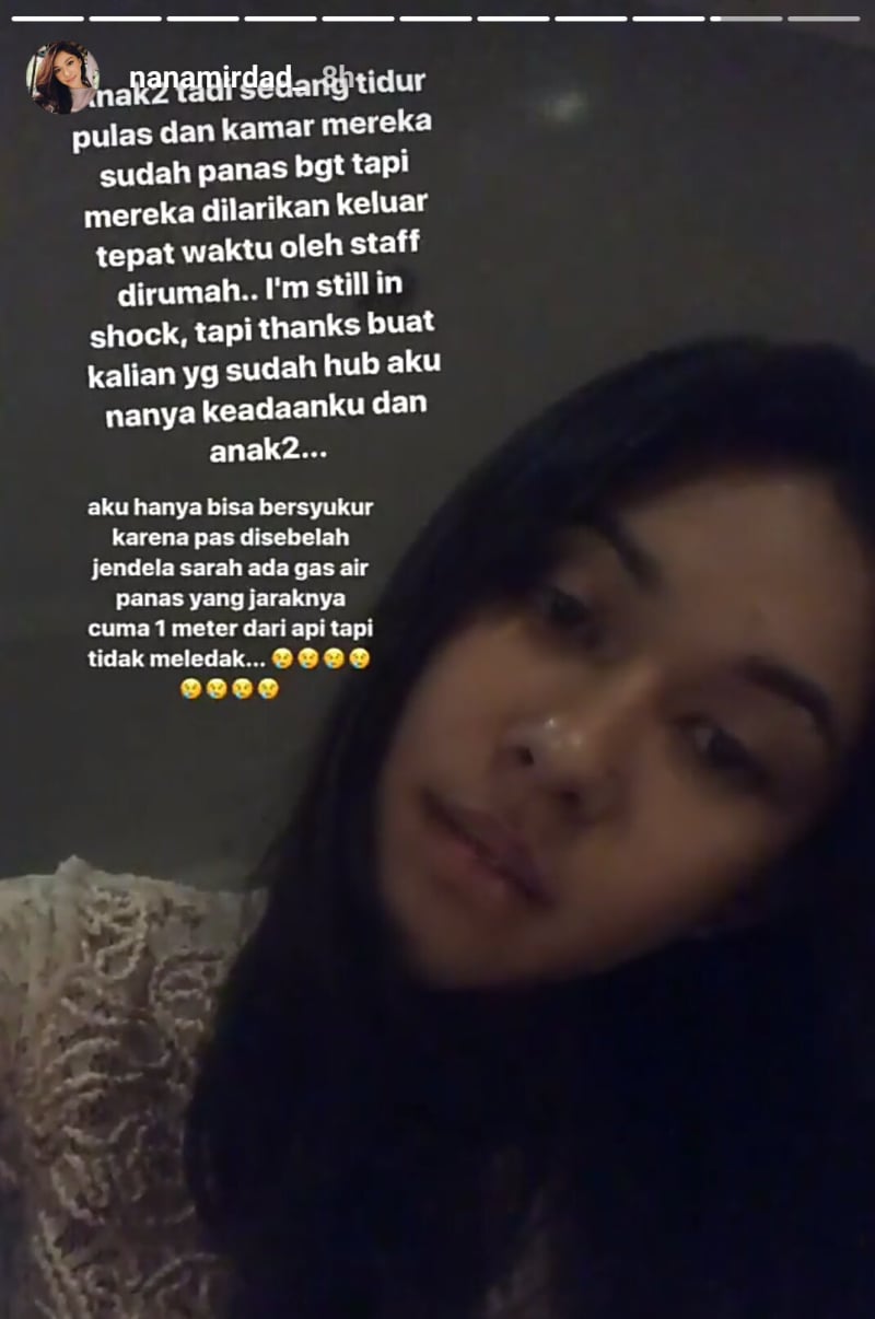 Rumah Kebakaran Nana Mirdad dan Andrew White Shock