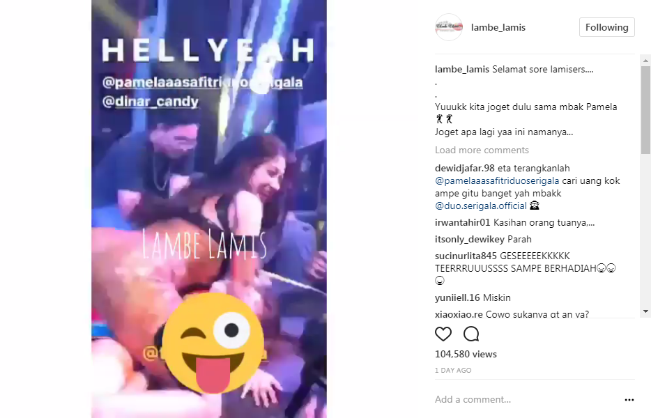 Video Goyangan Erotis Pamela Safitri Netizen Geram