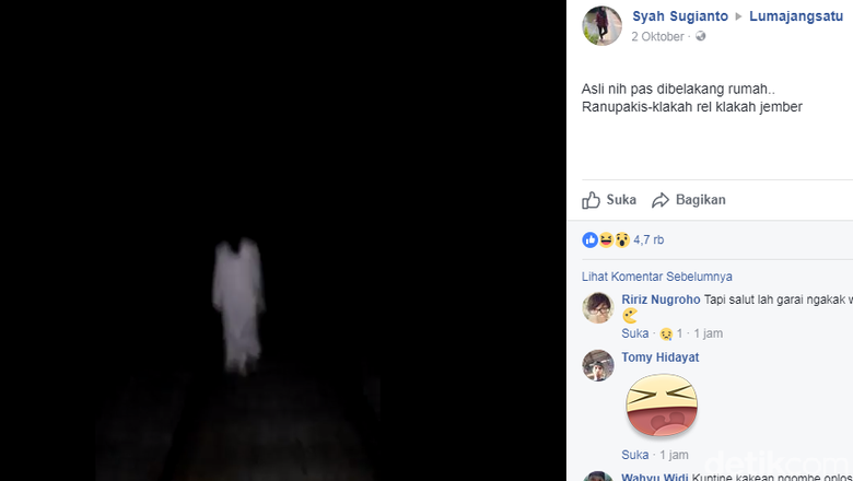 Video Kuntilanak Berjalan di Rel Kereta Api Bikin Heboh