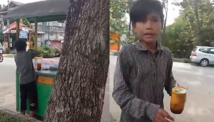 Salut! Umur 13 Tahun Sudah Gantikan Bapaknya Jualan Es Cendol
