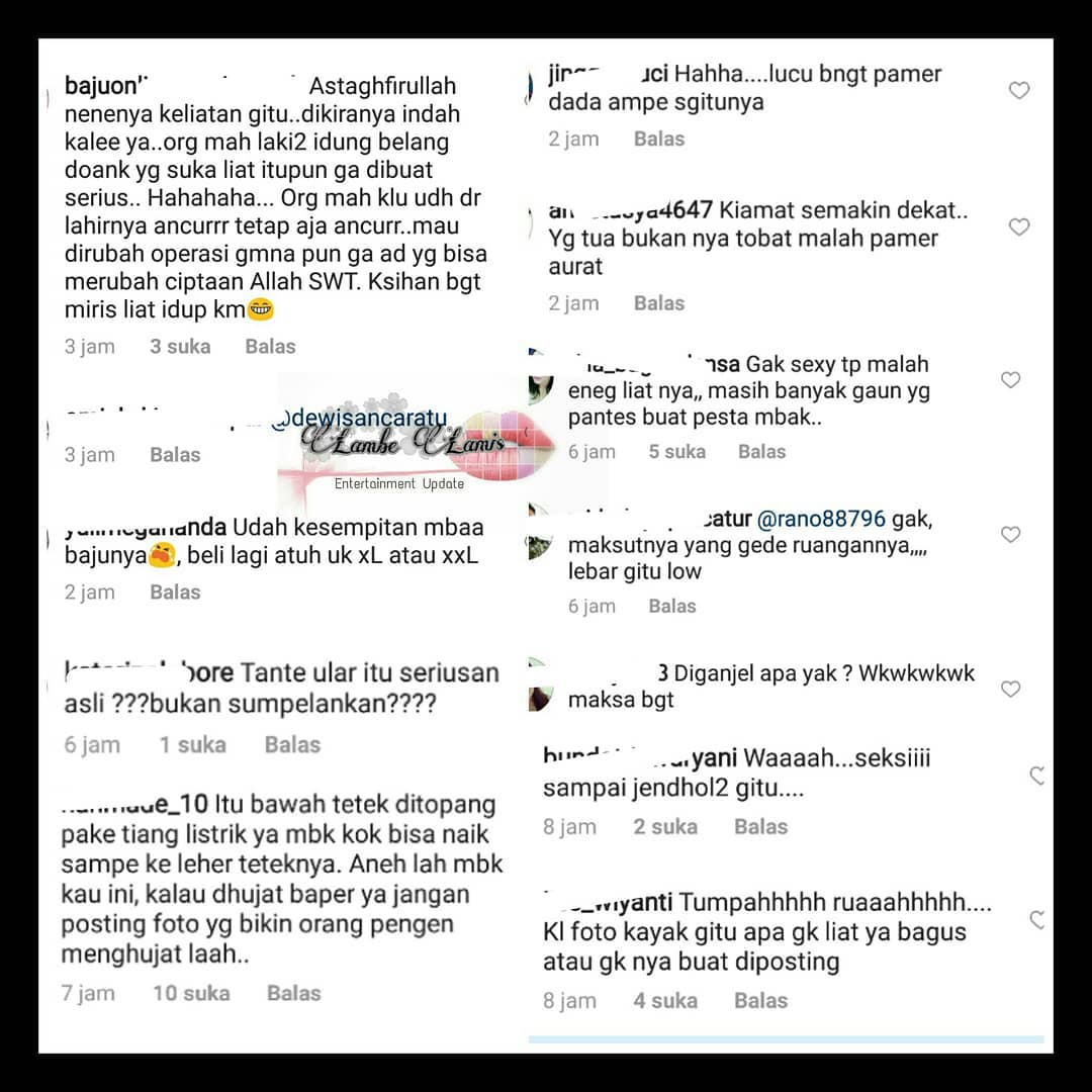 Dibully, Baju Terlalu Seksi ini Reaksi Dewi Sanca
