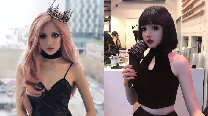 Heboh! Wanita ini Mirip Boneka Hidup, Wajah Aslinya Bikin Kaget