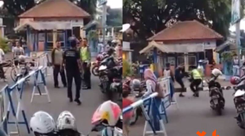 Video Viral Pria Ngamuk dan Memukuli Polisi
