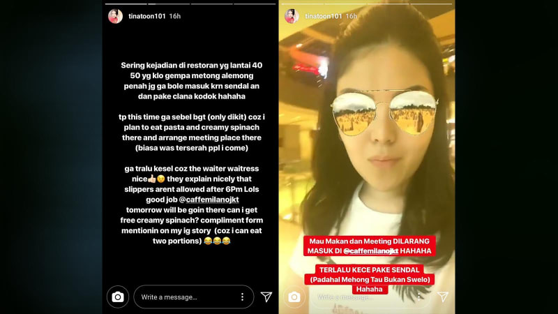 Cuma Pakai Sandal Jepit Tina Toon Tak Diizinkan Masuk Restoran