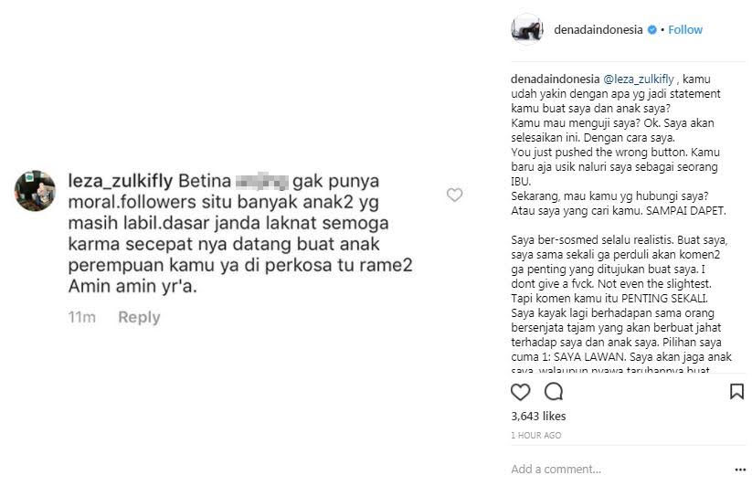 Denada Ambil Jalur Hukum, Perkara Anaknya yang Disumpahi oleh Hater