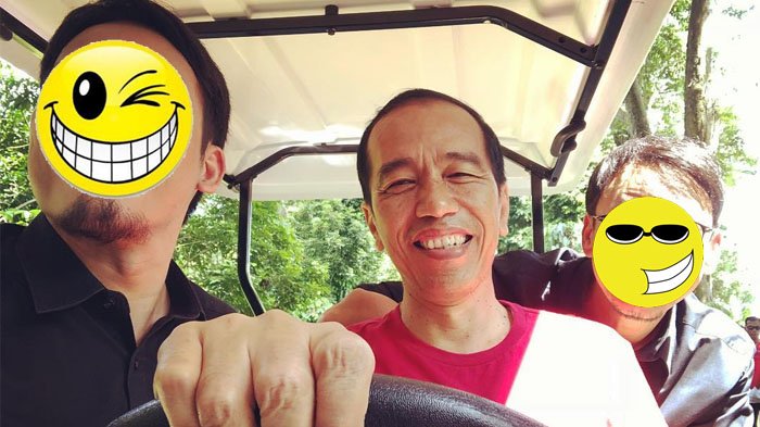Ekspresi Vincent & Desta Saat Disopiri Presiden Jokowi Keliling Istana