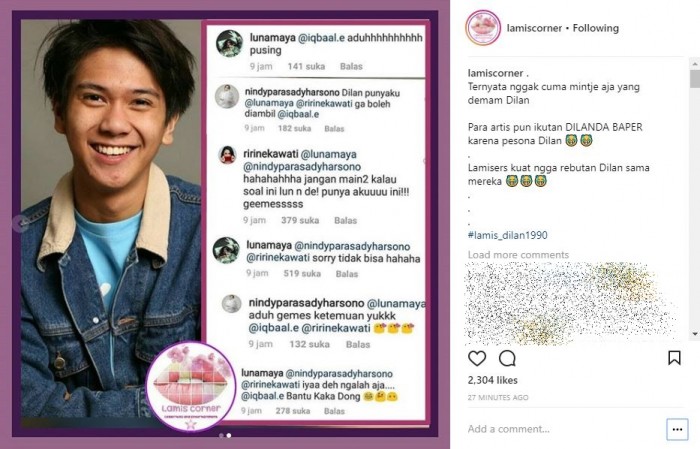 Iqbaal Ramadhan Jadi Rebutan Luna Maya, Nindy Ayunda dan Ririn Ekawati