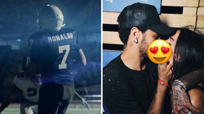 Video Cristiano Ronaldo Main Foodball, Neymar Asik Cium Kekasihnya di Hari Ultah