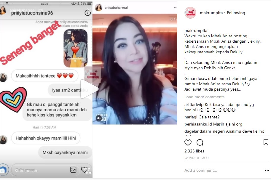 Anisa Bahar Minta Dipanggil Begini Sama Prilly Latuconsina