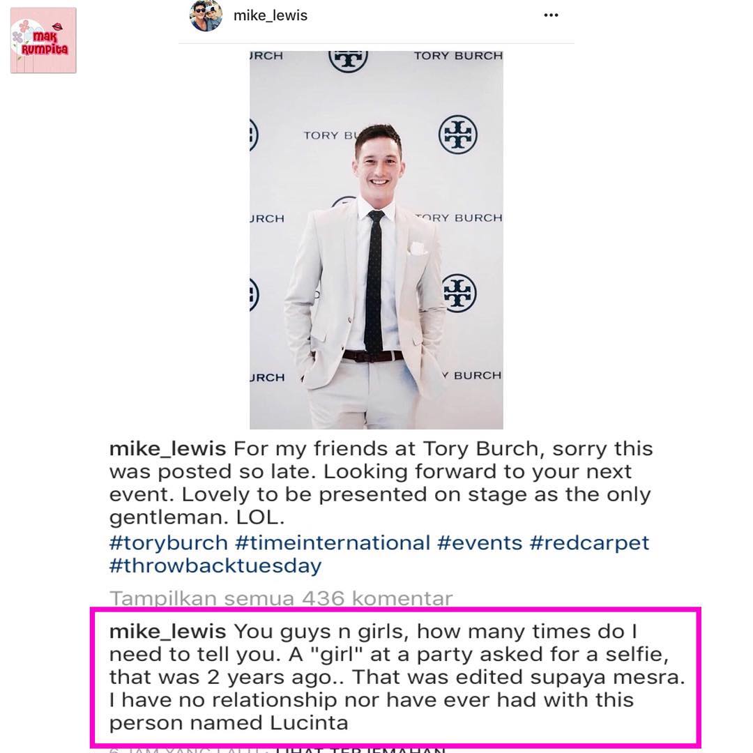 Mike Lewis Bantah Punya Hubungan dengan Lucinta Luna