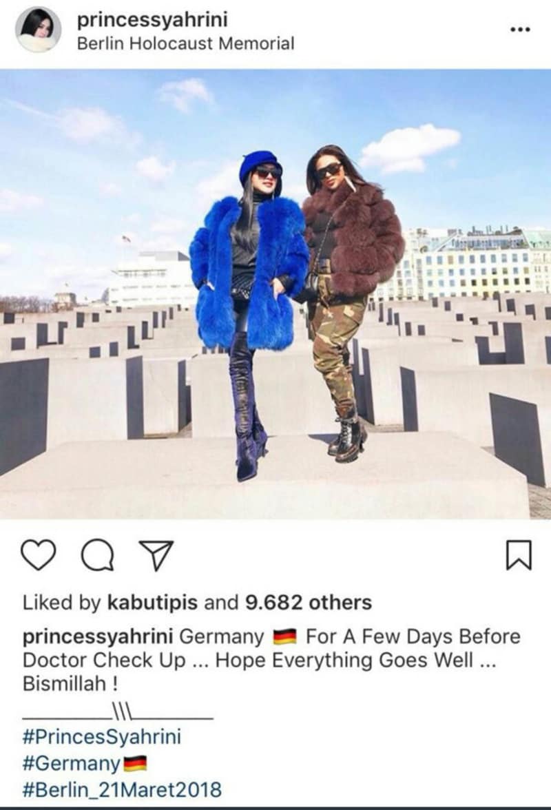 Pose Syahrini di Holocaust Jadi Sorotan Media Lokal Jerman