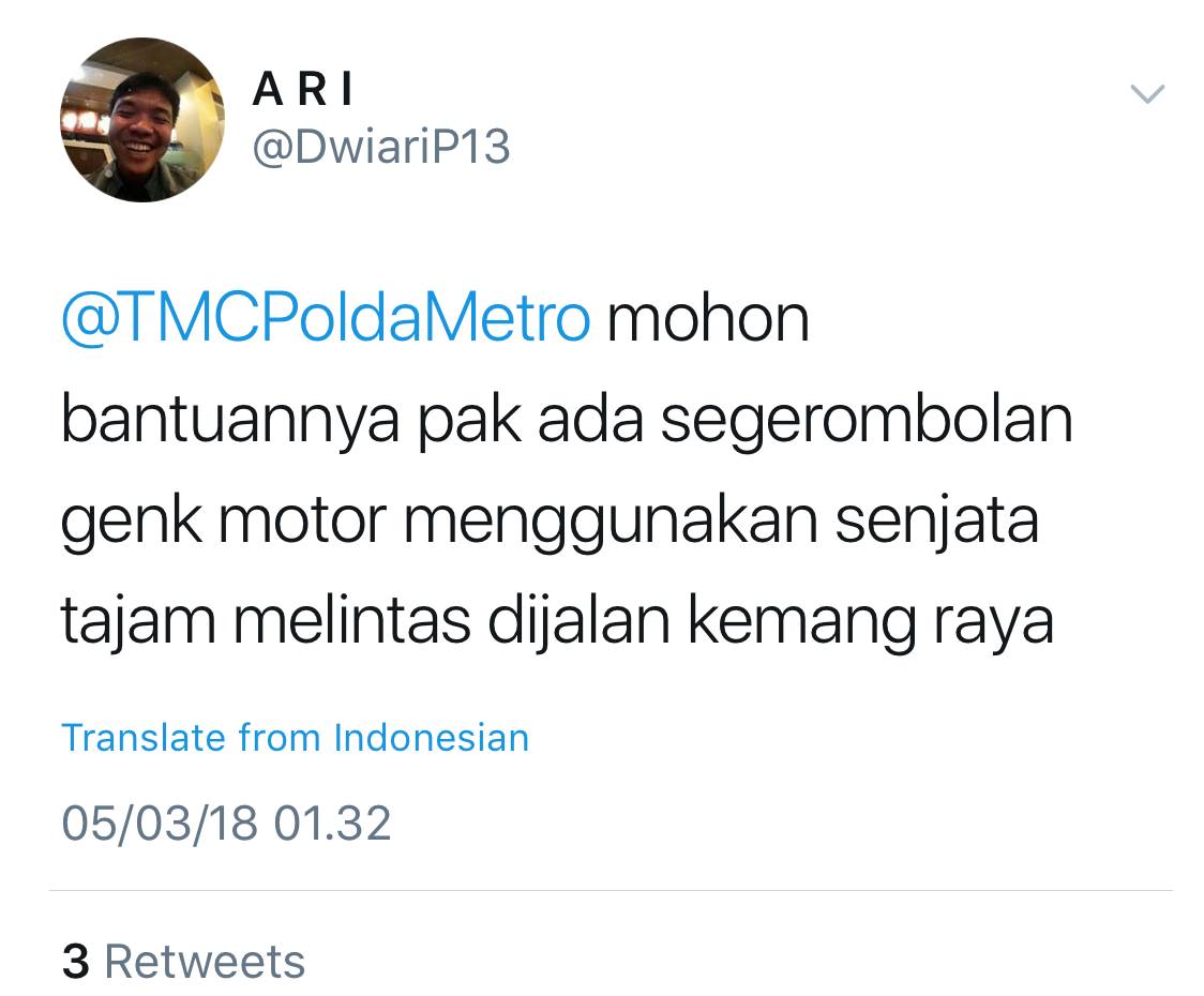 Video Sekumpulan Geng Motor Buat Kerusuhan dan Bawa Senjata Tajam