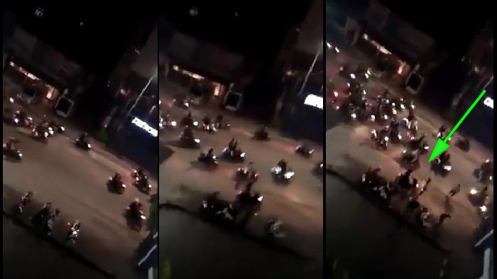 Video Sekumpulan Geng Motor Buat Kerusuhan dan Bawa Senjata Tajam