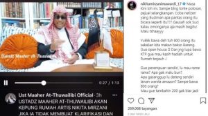 Netizen Geram! Ustadz Maaher Sebut Nikita Mirzani Lonte