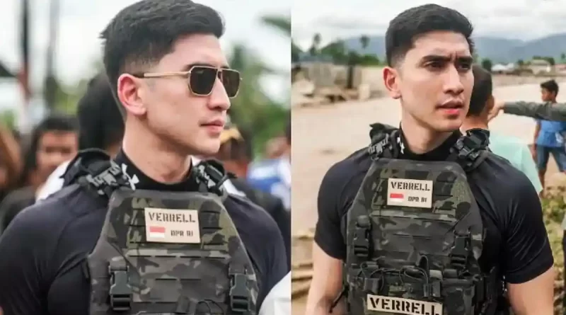 Ramai Verrell Bramasta Hadir ke Lokasi Banjir Pakai Rompi Anti Peluru