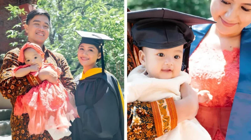 Erina Gudono Wisuda S-2 di Amerika Bersama Keluarga Kecilnya